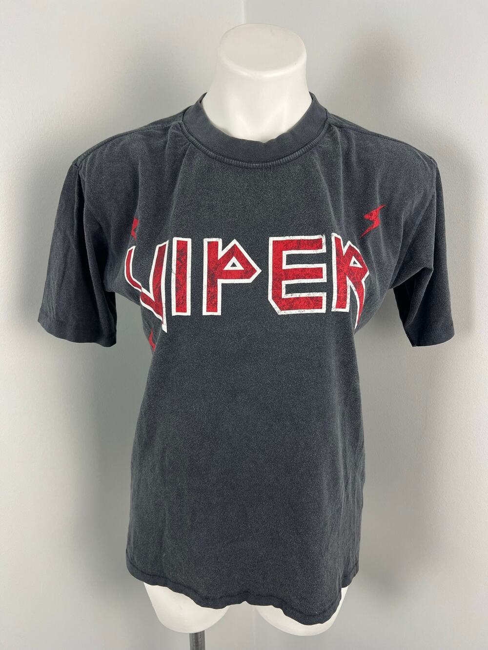 Anine Bing Viper Graphic Tee in Washed Black Small